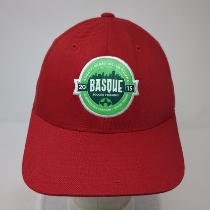 2015 Basque Soccer Friendly Fitted Hat Red Small Embroidered Richardson