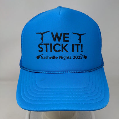 We Stick It Nashville Nights 2023 Mesh Back Rope Trucker Hat Blue OSFM Otto