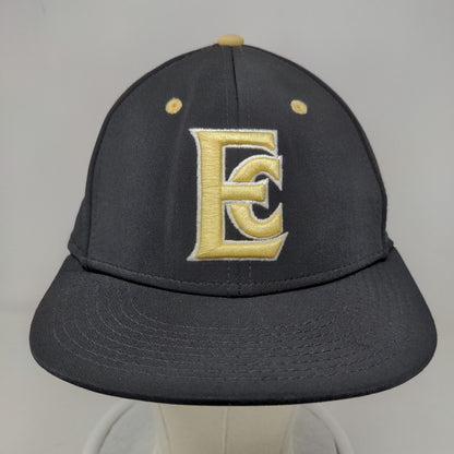UA Men's Fitted Hat Black Stretch Embroidered EC Indians Logo Polyester Blend