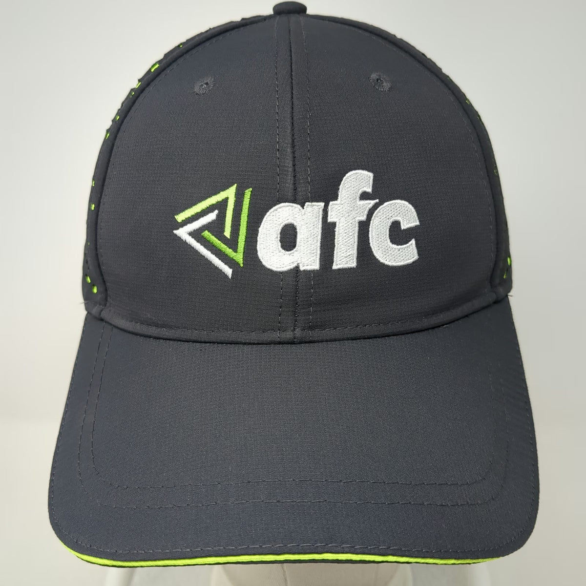 CapAmerica Baseball Cap Gray One Size Perforated Performance Golf AFC Logo Hat