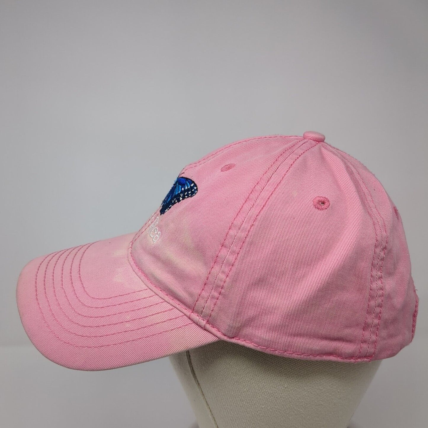 Blue Butterfly Costa Rica Slideback Hat Pink One Size Solid Adjustable