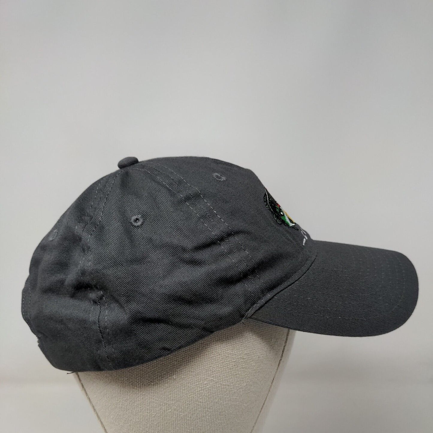 Bass Pro Shops Club Slideback Hat Gray One Size Embroidered 6 Panel Cotton