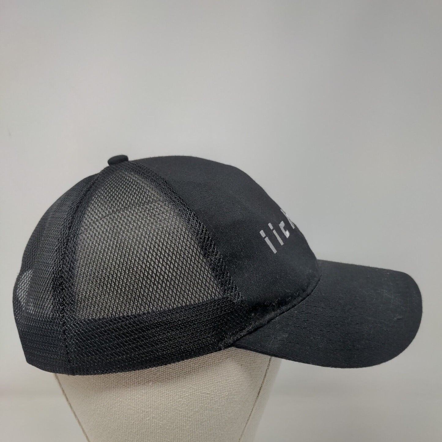 iichiko Snapback Trucker Hat Black OSFM Adjustable Embroidered Mesh Back