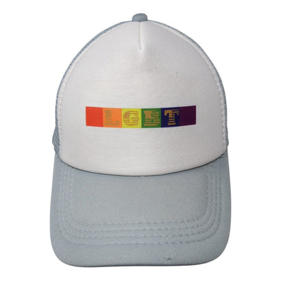 LGBT Pride Snapback Trucker Hat Gray One Size Adjustable Mesh Back 6 Panel