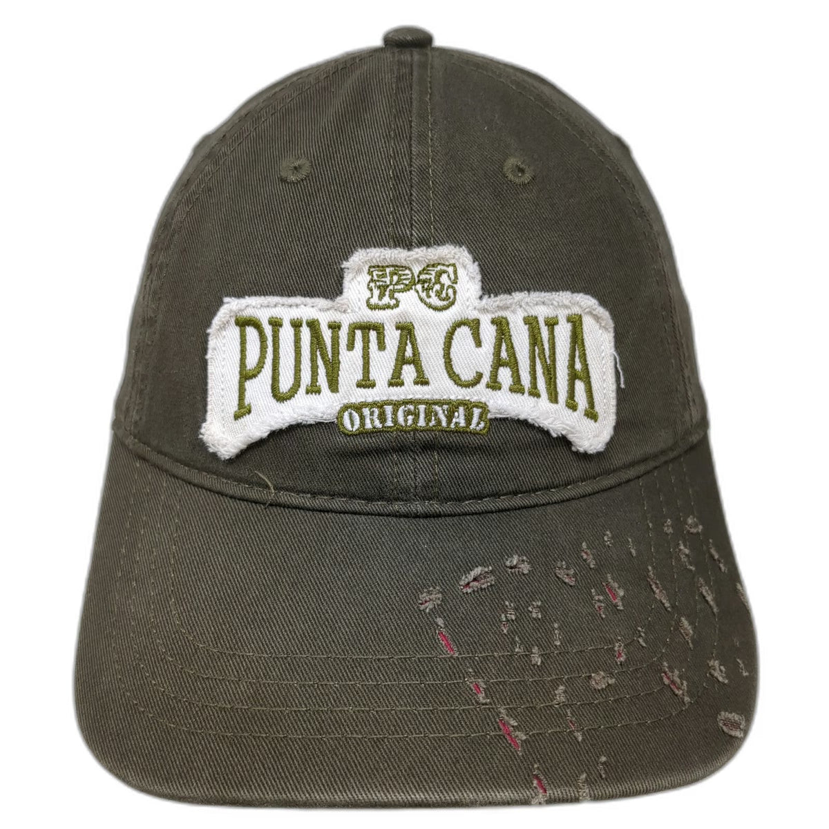 Robin Ruth Punta Cana Hat Baseball Cap Green One Size Strapback Distressed Logo