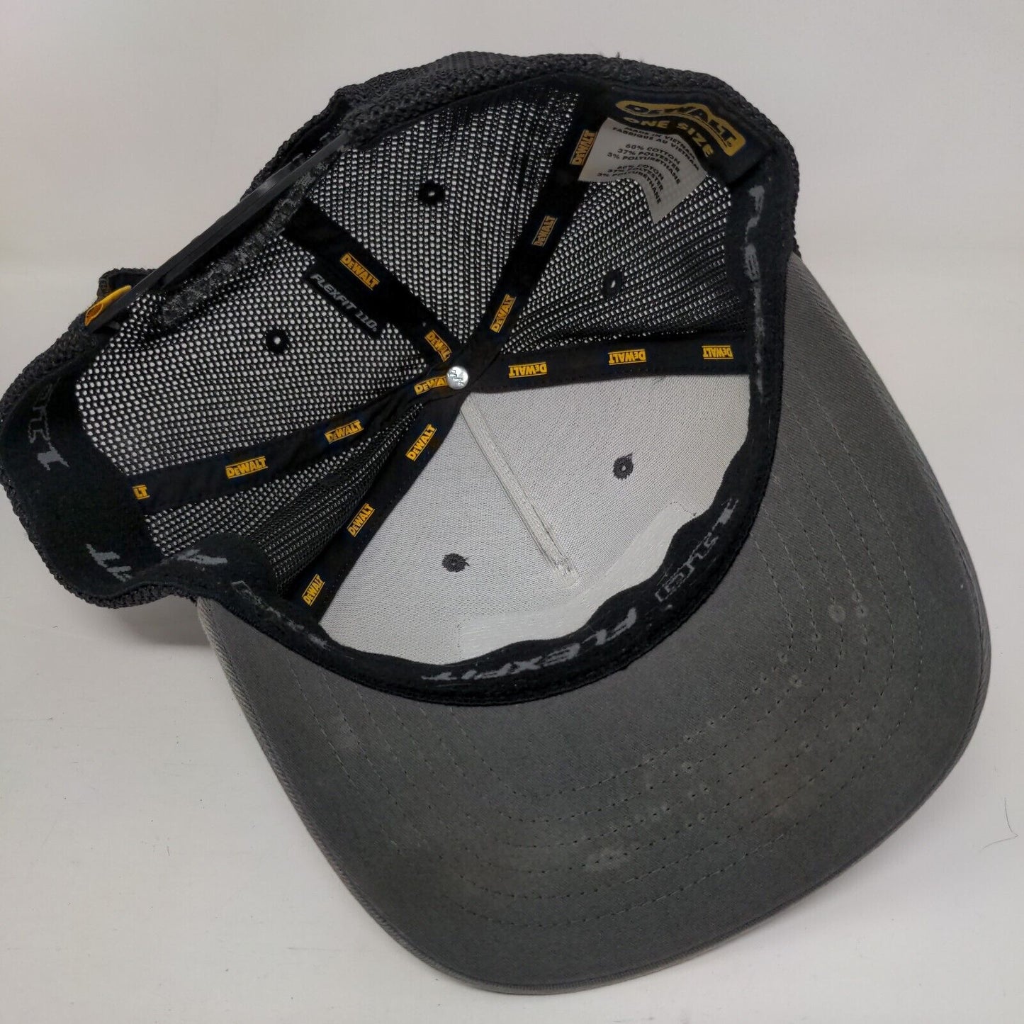Dewalt Guaranteed Tough Snapback Trucker Hat Gray One Size Flexfit Adjustable