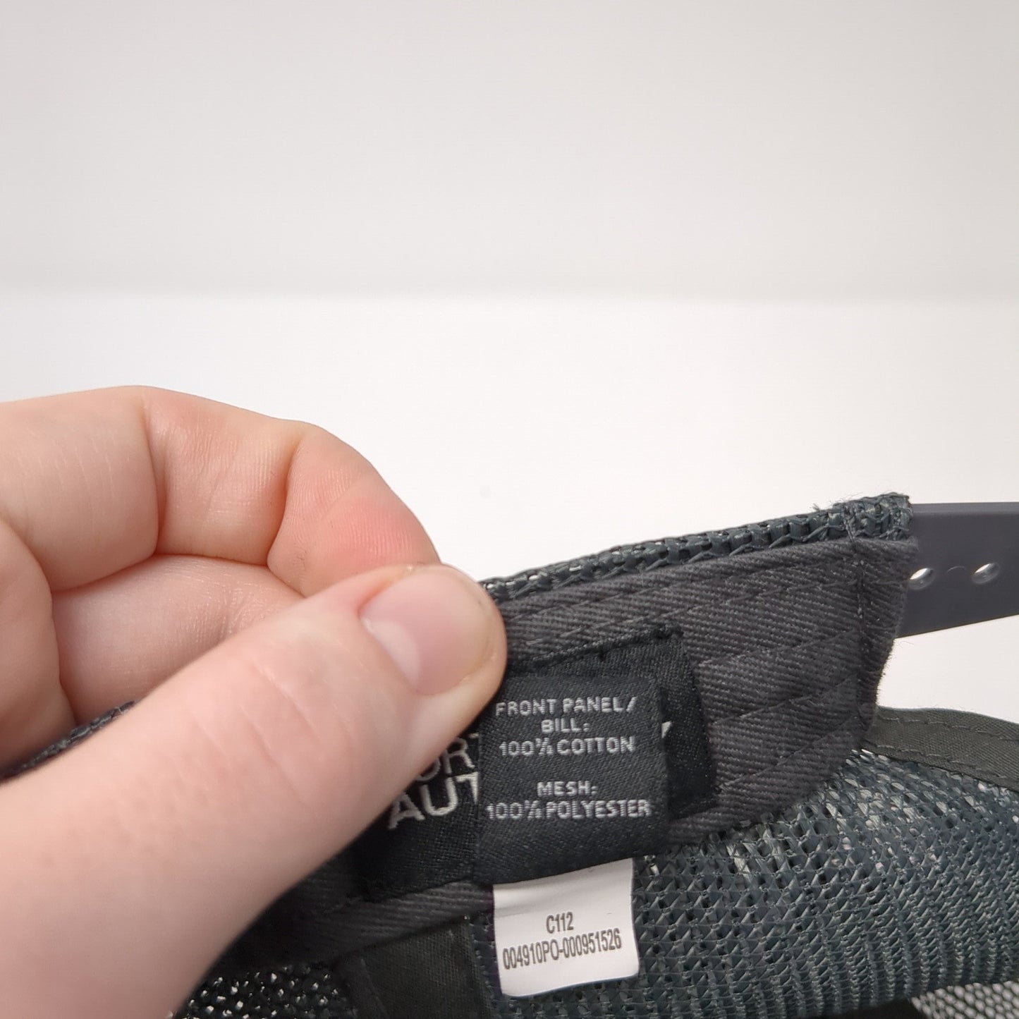 Icon Snapback Mesh Back Trucker Hat Black Patch Logo Poly Cotton Blend