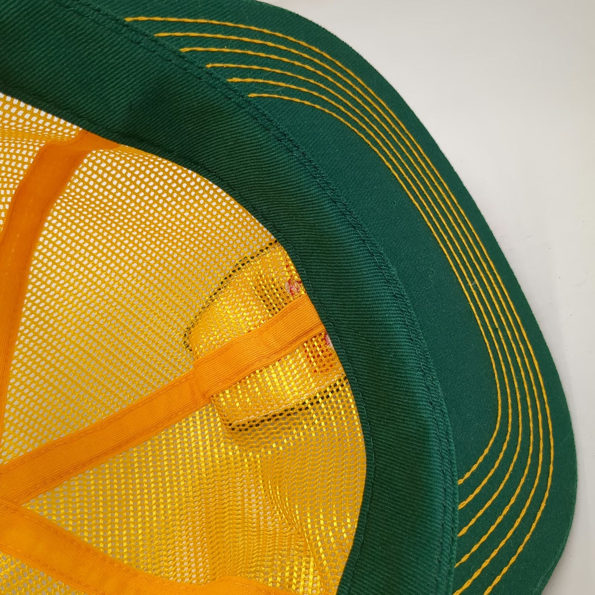 Trucker Hat Yellow Green DEKALB Wheat Agriculture Mesh Back Patch Vintage