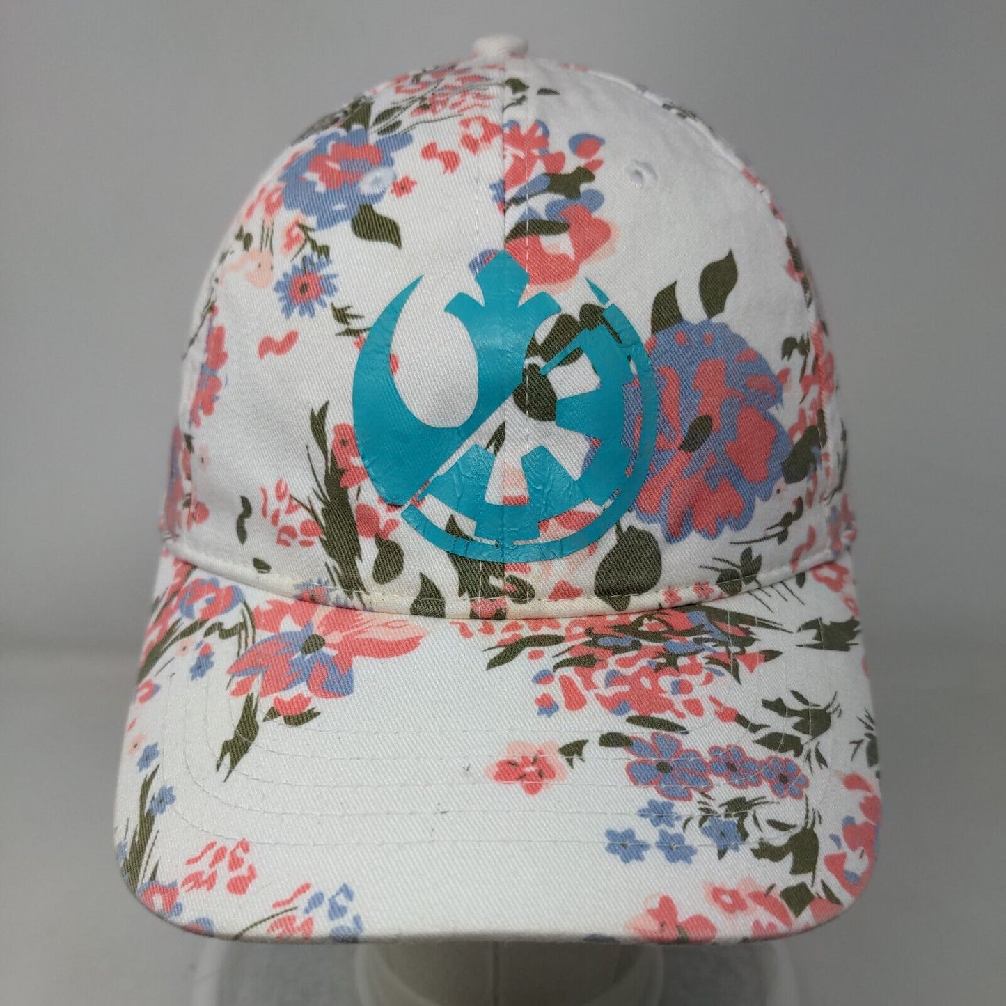 Unbranded Strapback Hat Multicolor OSFM Adjustable Floral Vented Holes 6 Panel