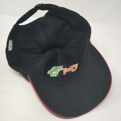 Fish Sniffer Slideback Hat Black One Size Adjustable Embroidered Outdoor