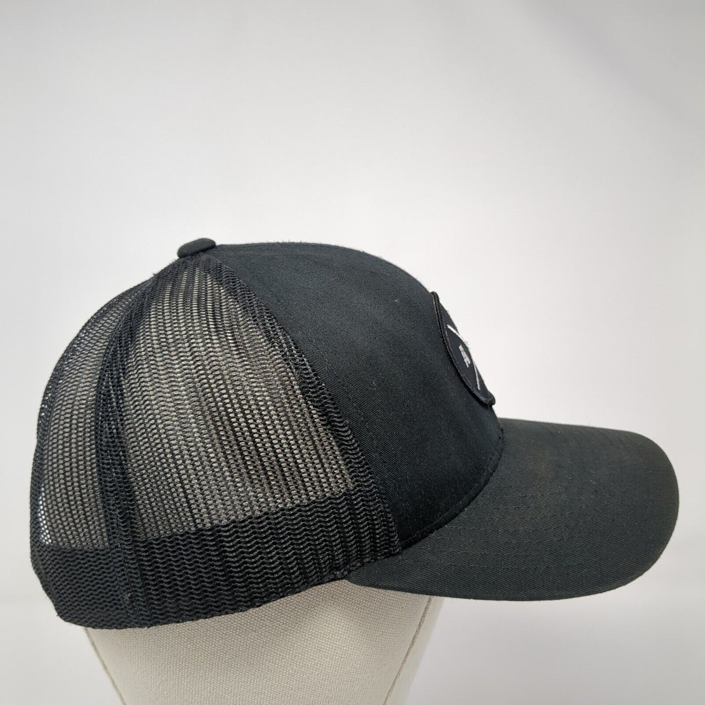 ATL Patch Snapback Mesh Back Trucker Hat Black One Size Haka Pacific