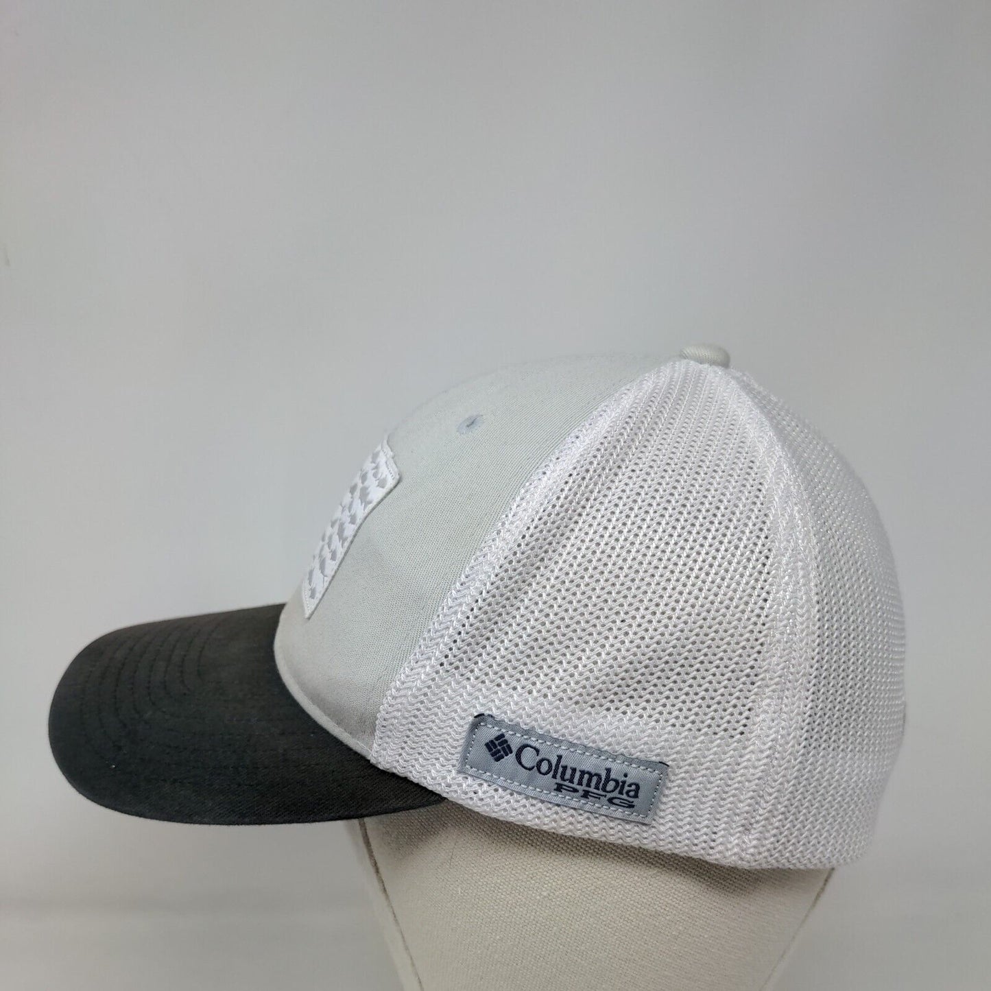 Fish American Flag Fitted Mesh Back Trucker Hat Multi S/M Columbia PFG Fishing