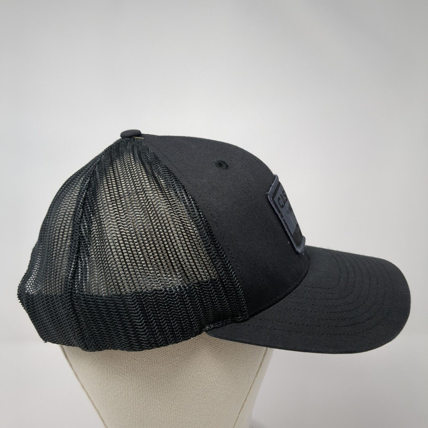 Cascade Moto Oregon Snapback Trucker Hat Black OS Adjustable Mesh Richardson