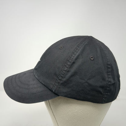 Nike Baseball Cap Black Strapback Embroidered Swoosh Logo Cotton Hat Vintage