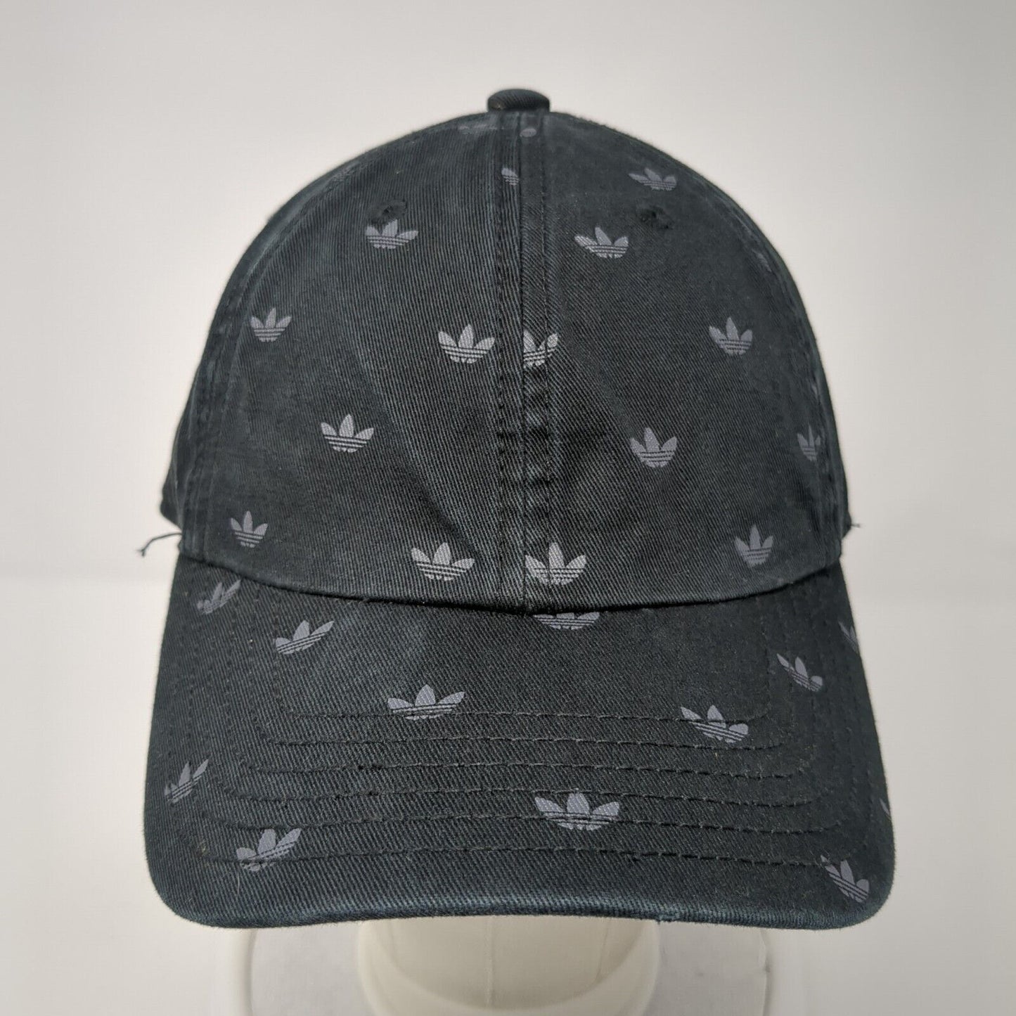 Adidas Trefoil Slideback Hat Black One Size Adjustable All Over Print