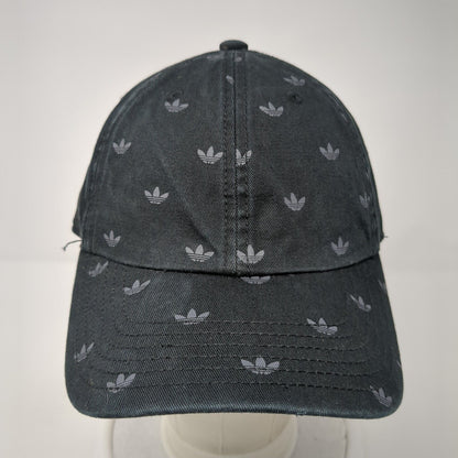 Adidas Trefoil Slideback Hat Black One Size Adjustable All Over Print