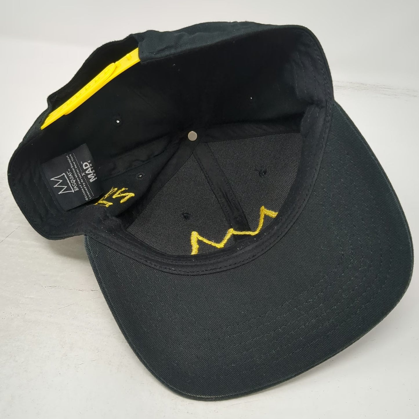 Mad Engine Basquiat Crown Snapback Black Hat One Size Not For Sale Embroidered