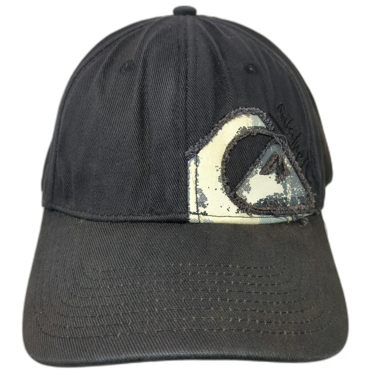 Quiksilver Baseball Cap Black One Size Fitted Embroidered Logo Underbrim Hat