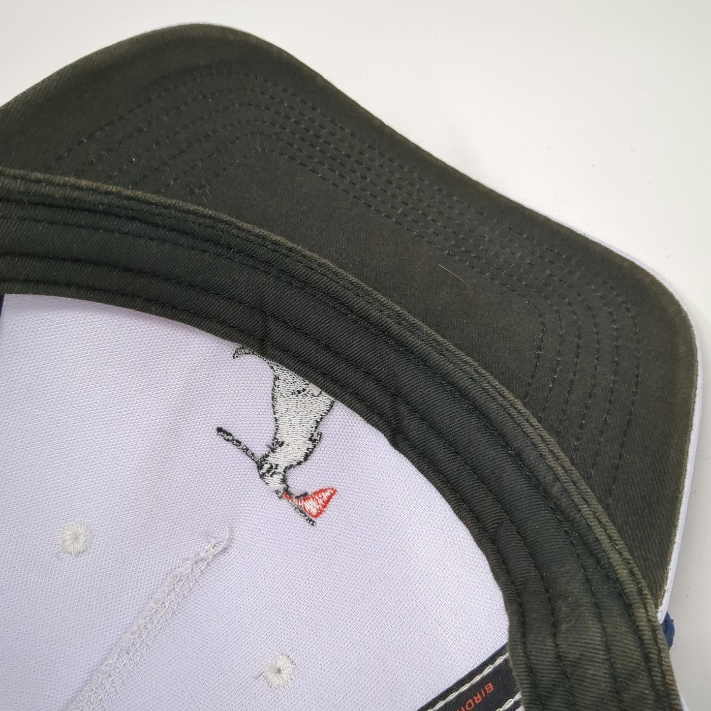 Birdie Retriever 5 Panel White One Size Snapback Rope Golf Hat Dog Flag Logo