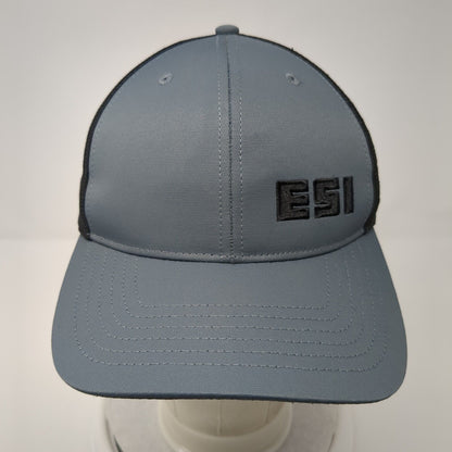 ESI Snapback Trucker Hat Gray OS Adjustable Embroidered Mesh Back Outdoor Cap