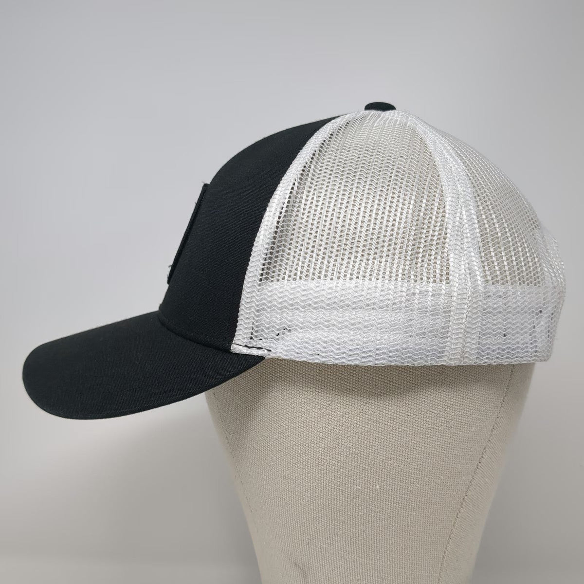 Brixton Trucker Hat Black One Size Snapback Mesh Patch Recycled Brim MFG CO