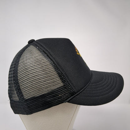 Quiksilver Snapback Rope Trucker Hat Black Youth One Size Mesh Back
