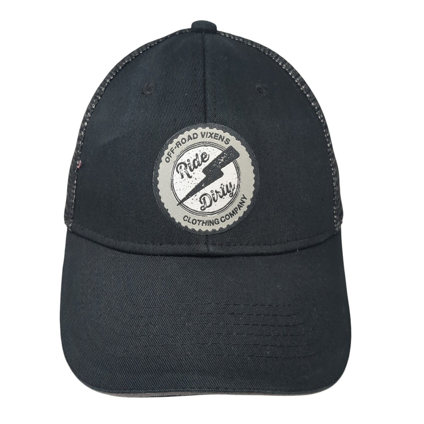 Ride Dirty Snapback Mesh Back Trucker Hat Black One Size Port Authority