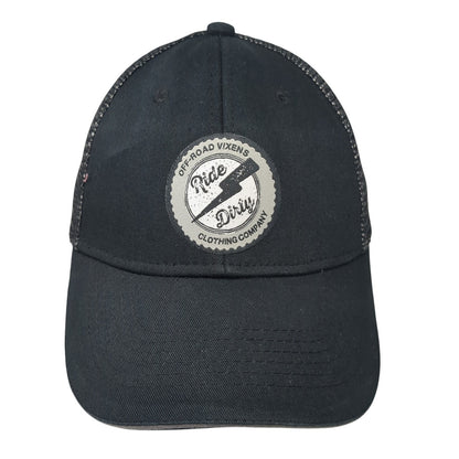 Ride Dirty Snapback Mesh Back Trucker Hat Black One Size Port Authority