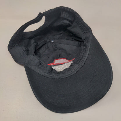 Pizza Hut Strapback Hat Black OSFA Adjustable Embroidered Employee Crew Cap