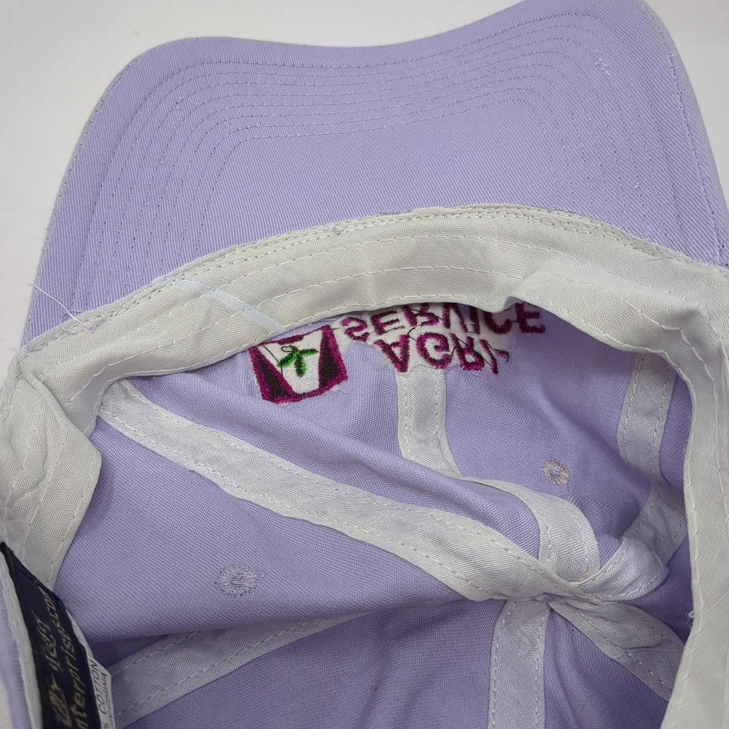 Agri-Service Strapback Baseball Cap Purple One Size Adjustable Embroidered