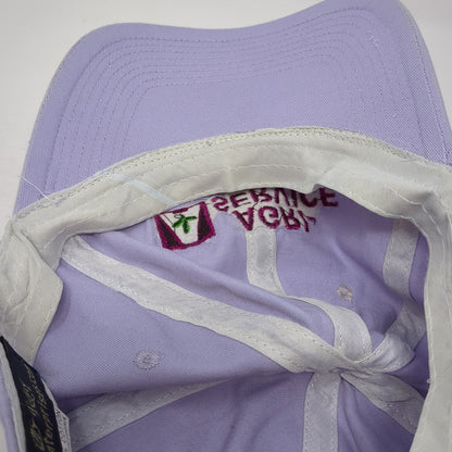 Agri-Service Strapback Baseball Cap Purple One Size Adjustable Embroidered