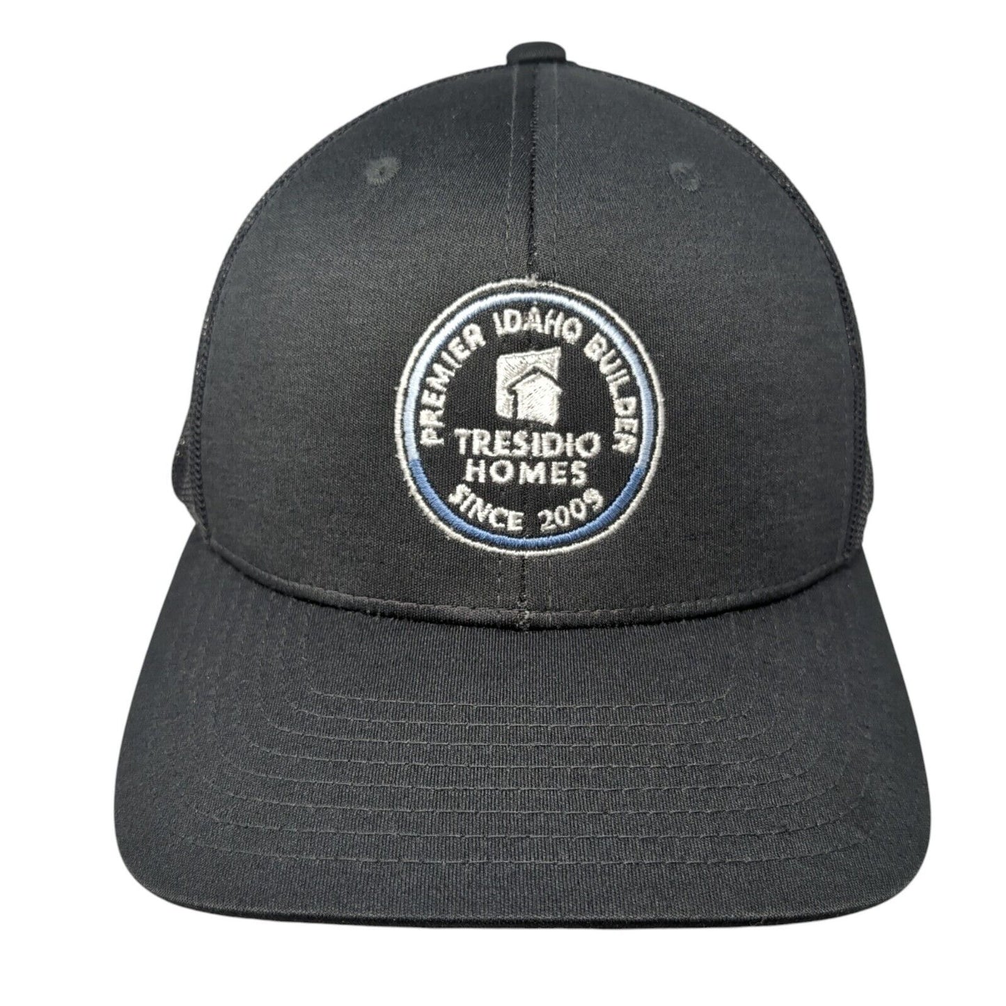 Tresidio Homes Snapback Mesh Back Trucker Hat Black One Size Adjustable