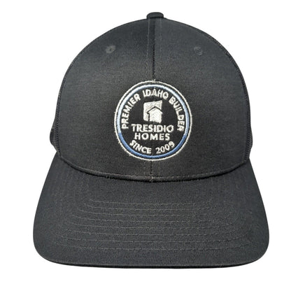 Tresidio Homes Snapback Mesh Back Trucker Hat Black One Size Adjustable