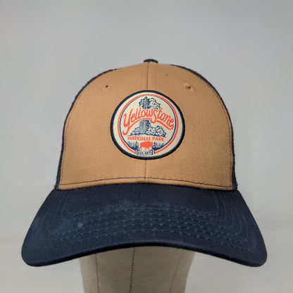 National Park Foundation Men's Snapback Mesh Back Hat Blue Yellowstone Logo