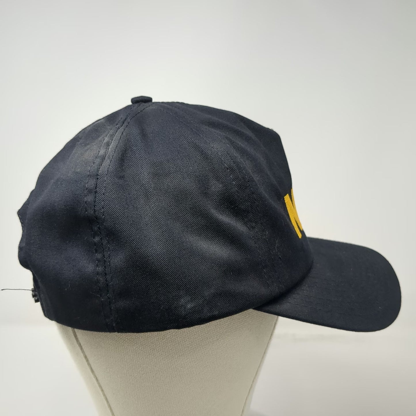 Port Authority Trucker Black One Size Hat Navy Embroidery Snapback Made in USA