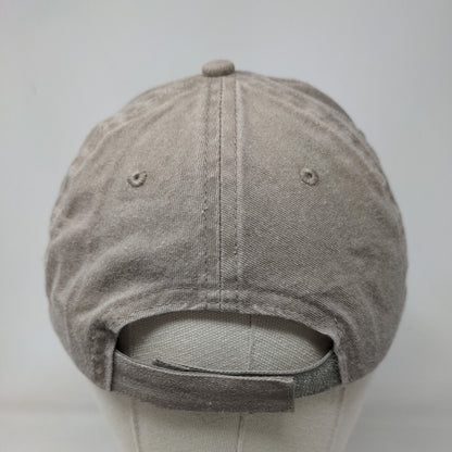 Unbranded Strapback Hat OSFM Tan Adjustable Strap Vented Holes Blank