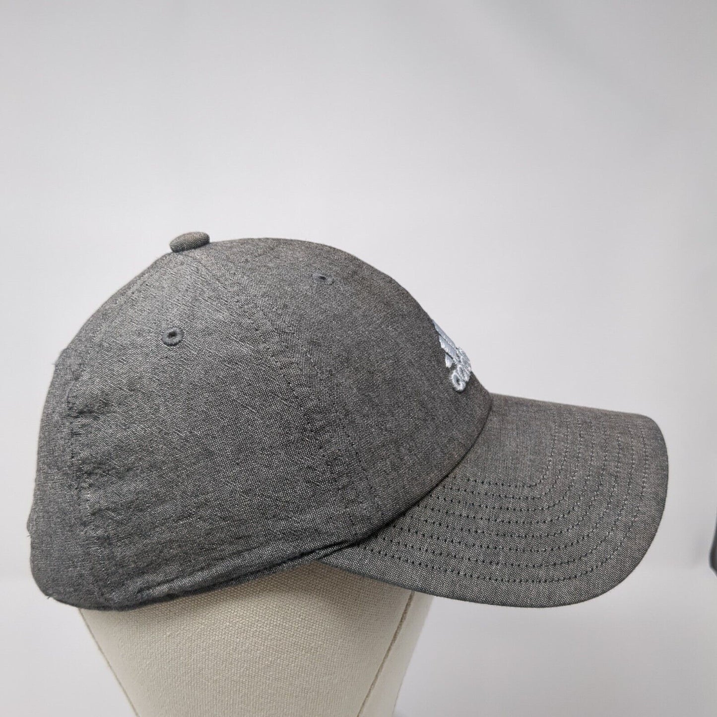 Adidas 3 Stripes Slideback Hat Gray One Size Embroidered Climalite