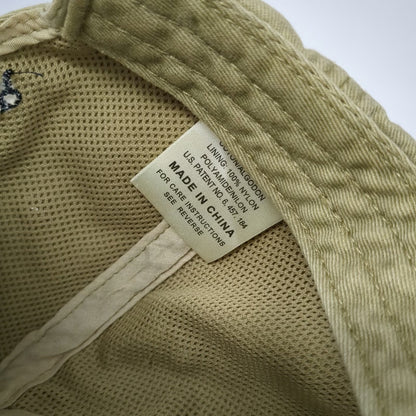 Adams Baseball Cap Beige One Size NH Audubon Volunteer Loon Bird Strapback Hat