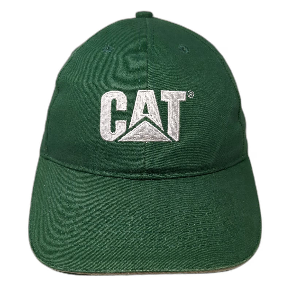 CAT Baseball Cap Green OSFM Foley Incorporated Embroidered Logo Adjustable Hat