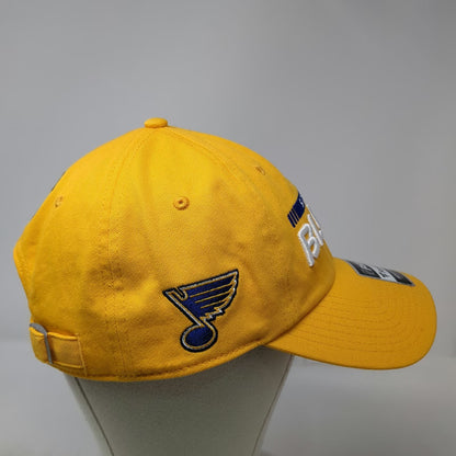 St Louis Blues NHL Fanatics Yellow Cap OSFM Adjustable Pro Logo Hat Blue White
