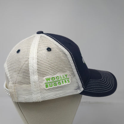 Ouray Trucker Hat Blue One Size Woolly Buggers Fly Fishing Mesh Snapback Cap