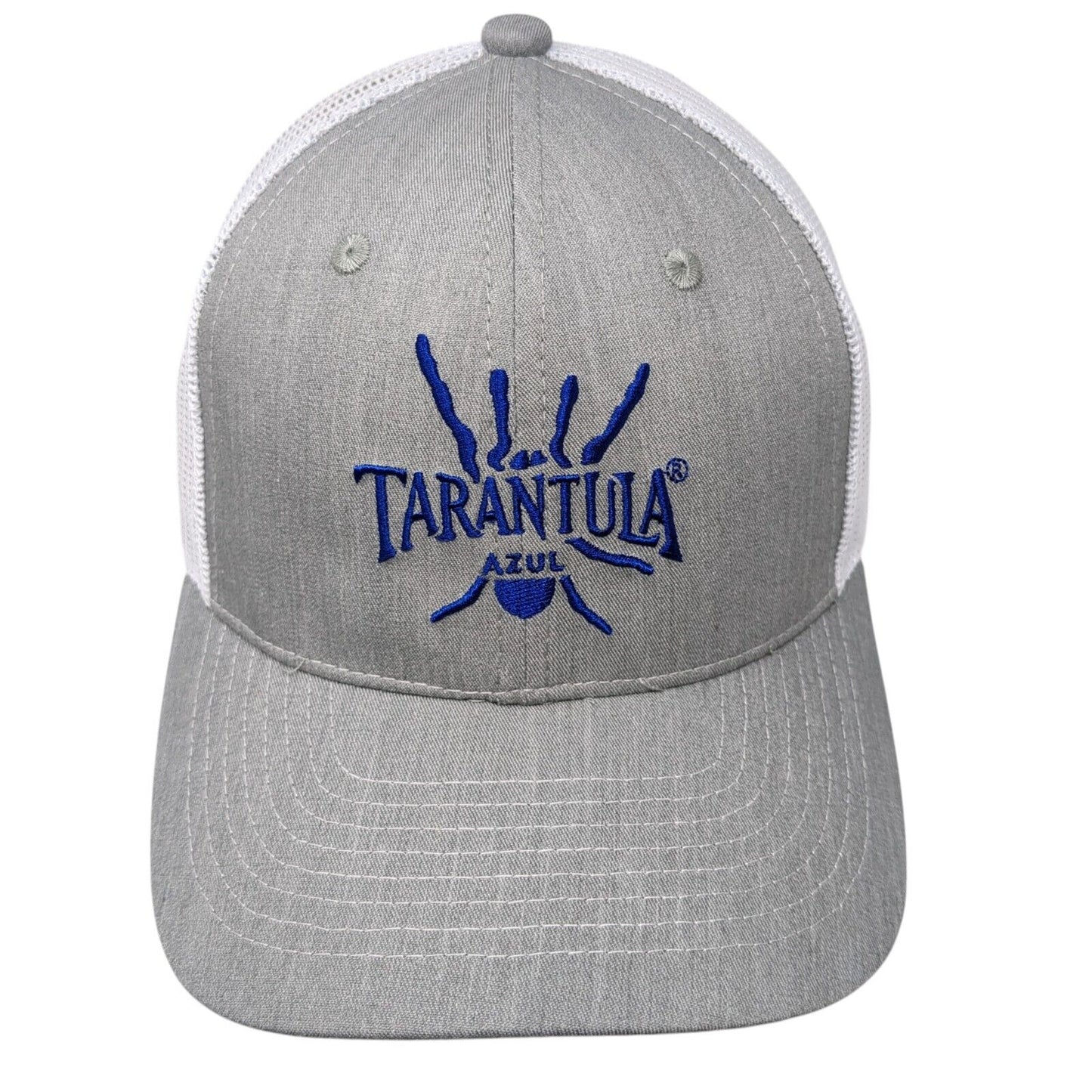 Tarantula Azul Snapback Mesh Back Trucker Hat Gray One Size Colorblock