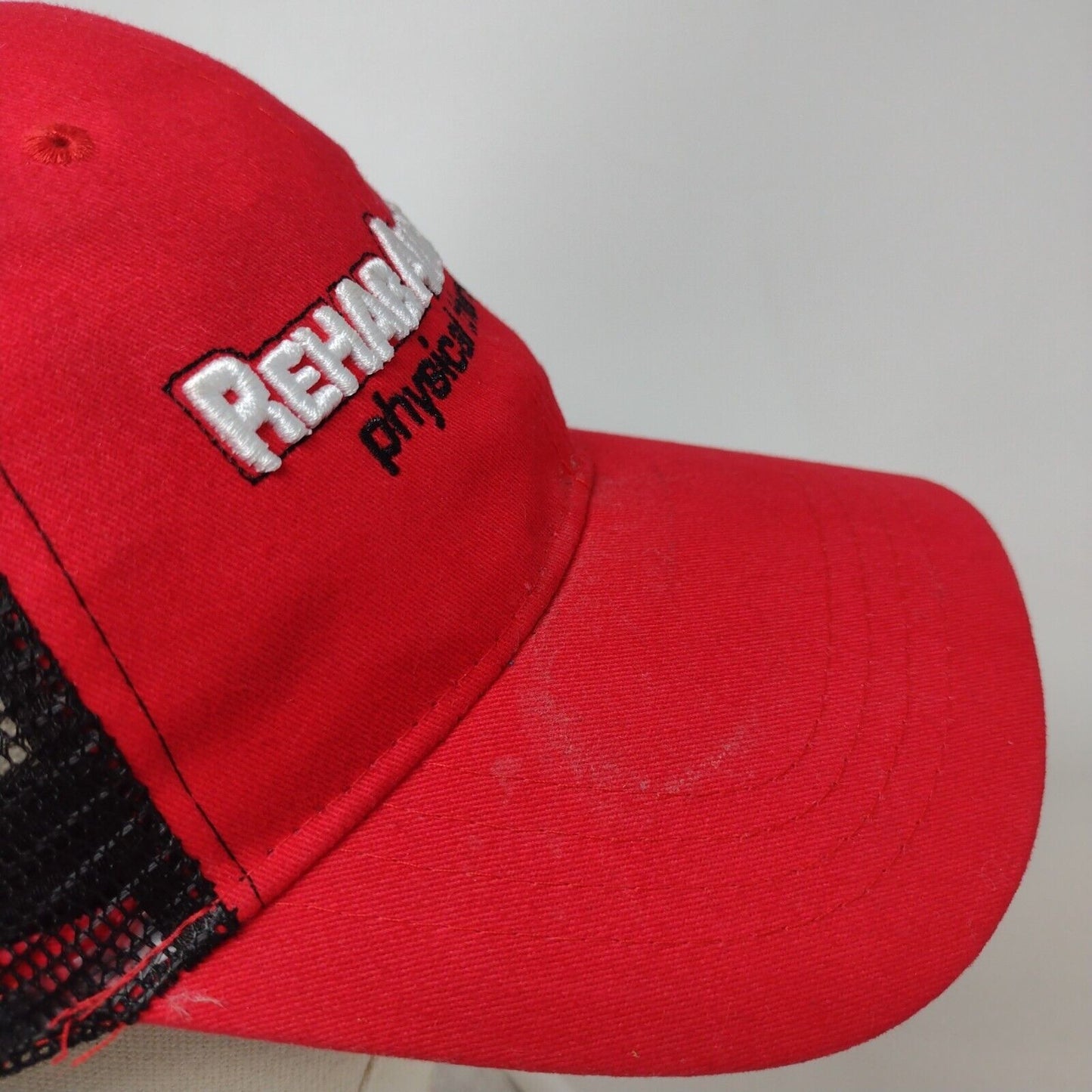 Rehab Authority Physical Therapy Snapback Trucker Hat Red One Size Cap America