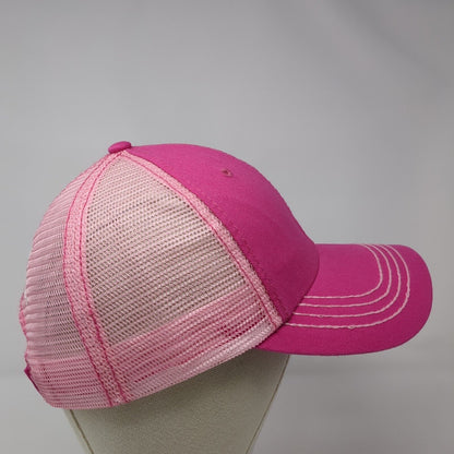 Innvictis Simplot Grower Solutions Strapback Trucker Hat Pink One Size Mesh Back