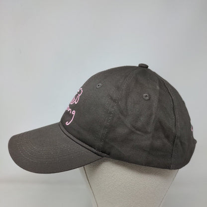 Bee Strong Strapback Hat Grayish-Brown One Size Choose Your Attitude