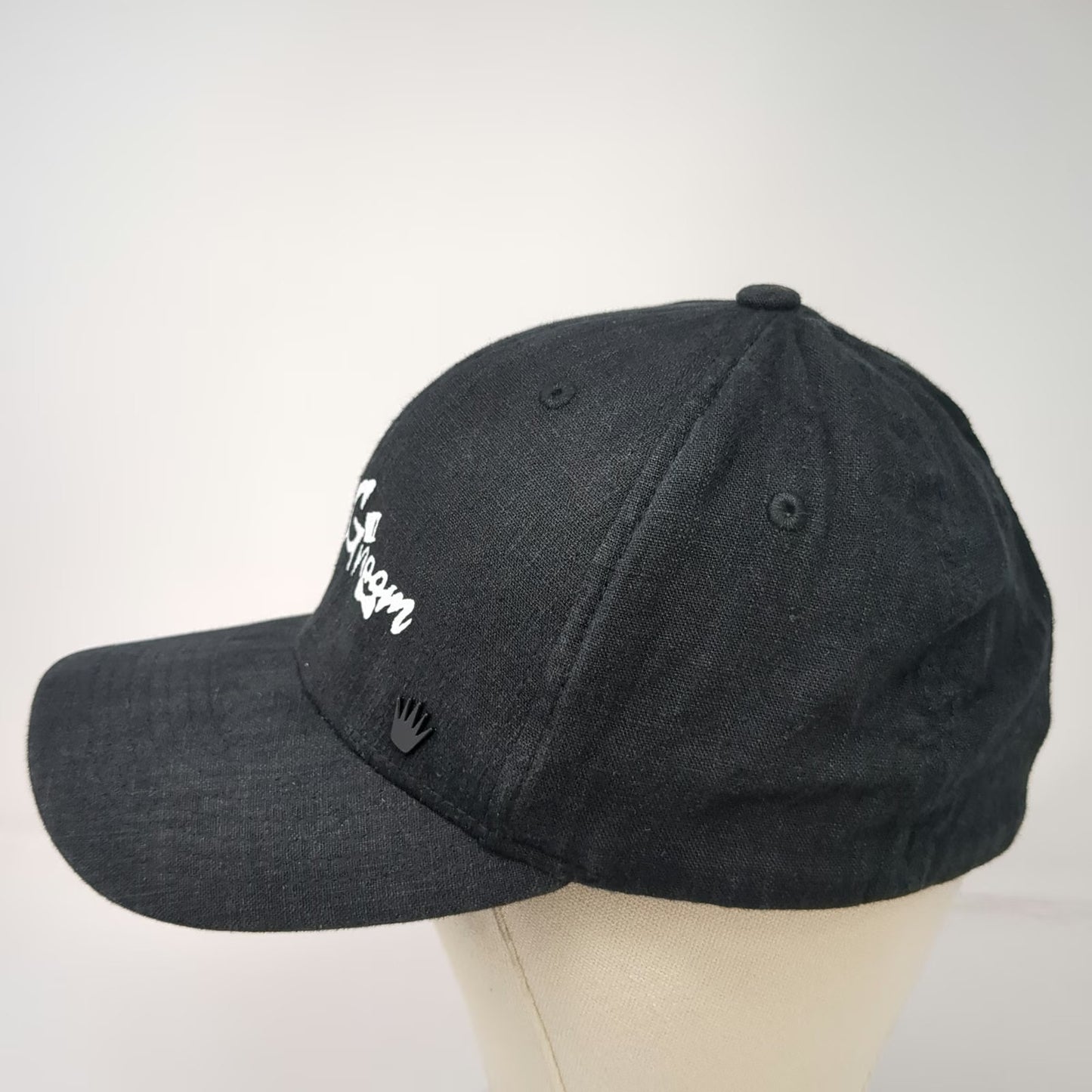 No Bad Ideas Baseball Cap Black XL Team Groom Embroidery Linen Blend Fitted Hat