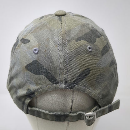 Express Baseball Cap Green OSFM Camo Camouflage Pattern Curved Brim Cotton Hat