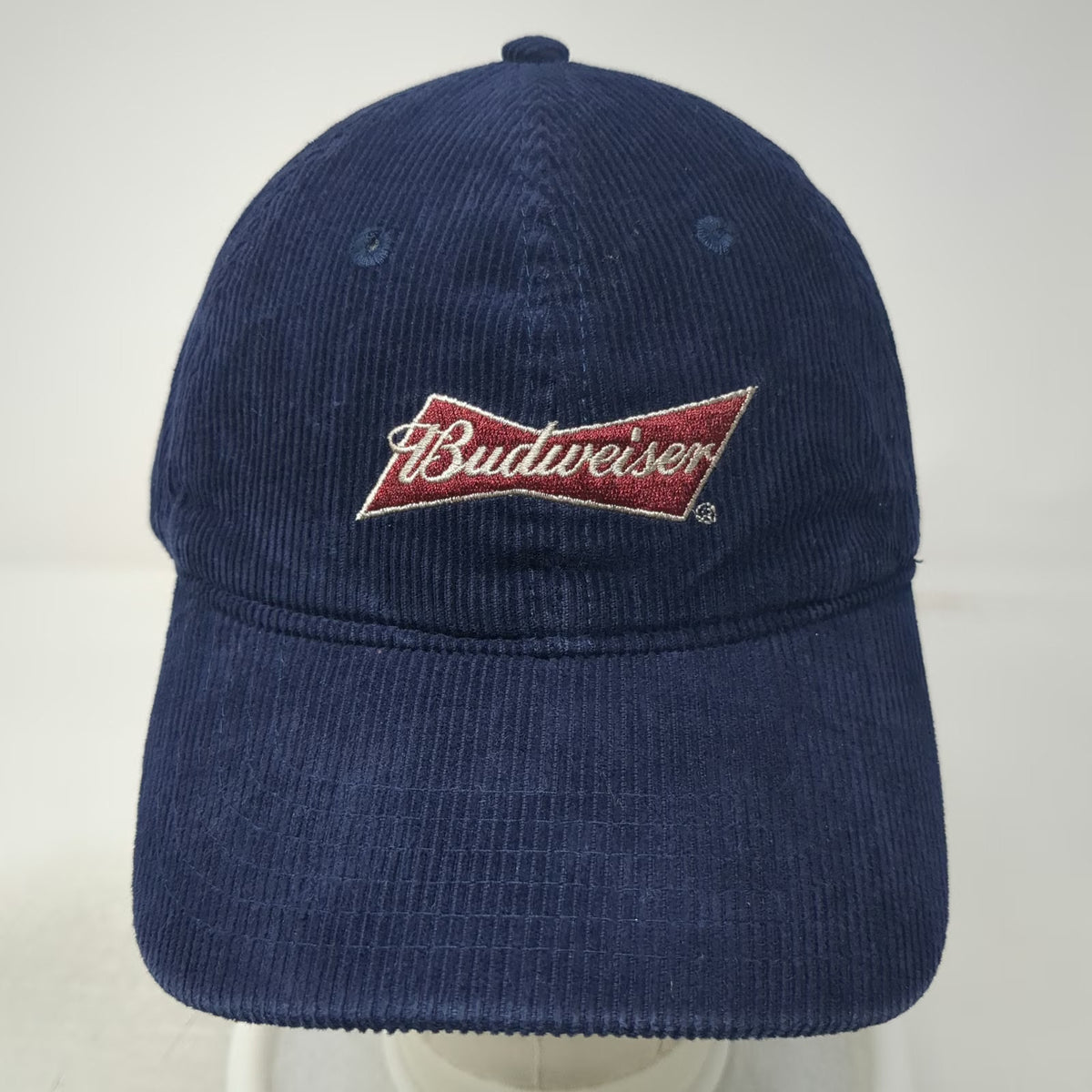 H3 Headwear Budweiser Baseball Cap Blue One Size Corduroy Embroidered Hat