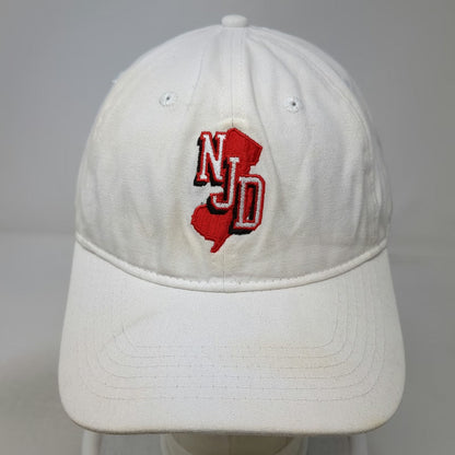 Port & Company Baseball Cap White One Size NJD New Jersey Logo Strapback Hat