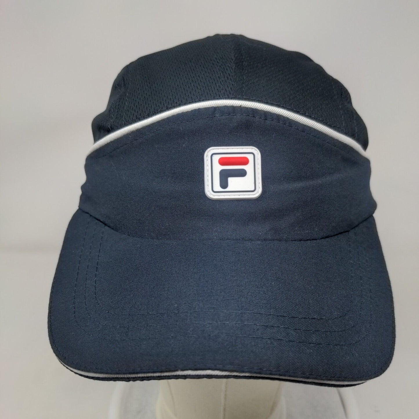 FILA Fitted Running Cap Blue One Size Embroidered Breathable Polyester